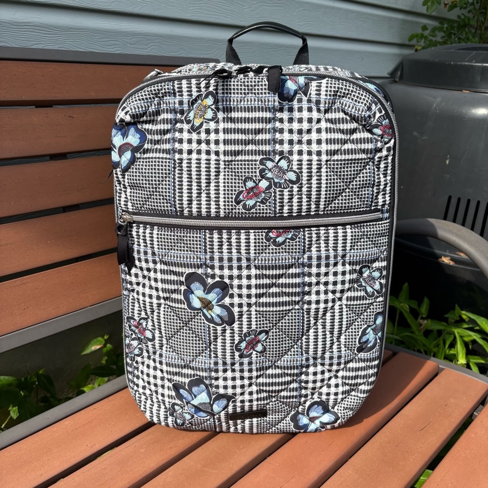 Vera Bradley Bedford Plaid Lay Flat Convertible Backpack in Performance Twill